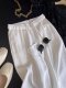 White casual linen pants for women 2026 summer new style this year's popular straight wide-leg pants old money style trousers