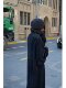 European and American Batwing Sleeve Lazy Faux Mink Knit Autumn and Winter Cardigan Over-The-Knee Long Loose Cardigan Coat Bathrobe Style