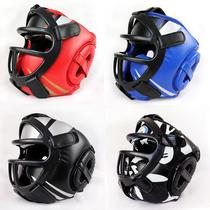 Boxing helmet for adults and children actual combat head protection Sanda Muay Thai competition head protection monkey face Sanda mask helmet
