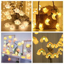 led star lights rainbow clouds string lights room decoration lights holiday childrens room layout lights floor stall lights hanging lights