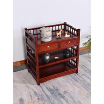 Old elm new Chinese solid wood sideboard home hall tea table storage cabinet against the wall simple tea cabinet tea cabinet