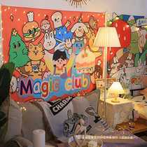 Girls cute hanging cloth dormitory renovation good things bedside background cloth room layout ins style childrens room decoration cloth