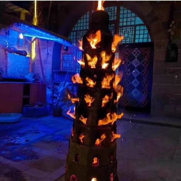 宁夏大型活动旺火塔祝福旺火塔旺火过年农家院春节旺火新年喜庆篝