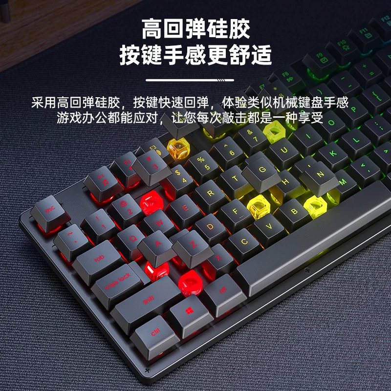 S3005, mechanical keyboard for office, universal laptop, mouse, set
