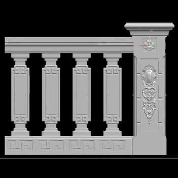 Roman Column New Chinese-Style Mold Balcony Guardrail Fence Cast-In-Place Cement Villa Vase Railing Handrail Model
