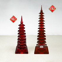 Crystal Wenchang Tower Thirteenth Floor Nine Floor Ornaments Study Room Student Desk Red Yellow Blue Red Green Pagoda Decoration Home