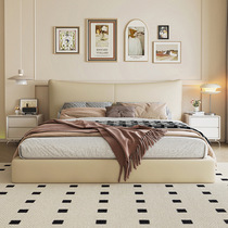 Gao Bi Yi Bi Yue minimalist Chanel leather bed light luxury modern simplicity soft end and grand master bedroom leather double bed