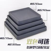 Hidden wheel mobile flower pot tray square flower pot bottom roller base universal wheel moving flower pot flower stand artifact