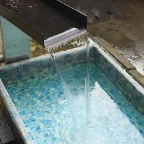 Villa garden hotel stainless steel waterfall outlet flow sink fish pond waterfall flow wall water feature water curtain water curtain