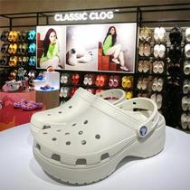 Croc shoes Yunduo summer outdoor casual beach shoes slippers thick-soled anti-slip soft-soled height-increasing sandals for women