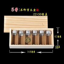 Bottle in bottle wooden box small transparent cork glass bottle creative diy wishing bottle wooden box set bottle aluminum lid