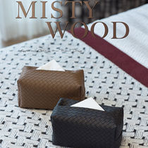 Tissue box living room light luxury high-end woven leather tissue box high-end home coffee table napkin storage box