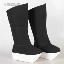 Opera mens high boots Peking opera thick-soled boots costume performance Chao Fang shoes Xiaosheng Laosheng Chao boots official boots Wusheng thick-soled shoes