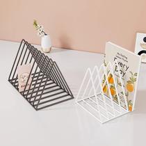 Vinyl record storage rack suitable for bookshelf placed on the table CD display rack vinyl record display frame triangle