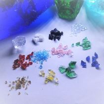 Floor decoration landscaping colored glass sandblasting water-decorated stone cobalt blue porcelain white glaze sea green red aquarium glass