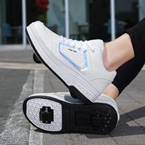 High-end skates for women heelys boys and girls adult heelys two-wheeled flying shoes laces wheels student wheels