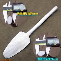 Handmade stainless steel brick knife round head double-sided brick knife thickened masonry knife oval handle trowel knife spring all-steel fish spine brick knife