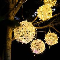 led takraw ball lamp outdoor waterproof hanging tree ball lamp landscape lamp park square festival project lighting decorative lamp