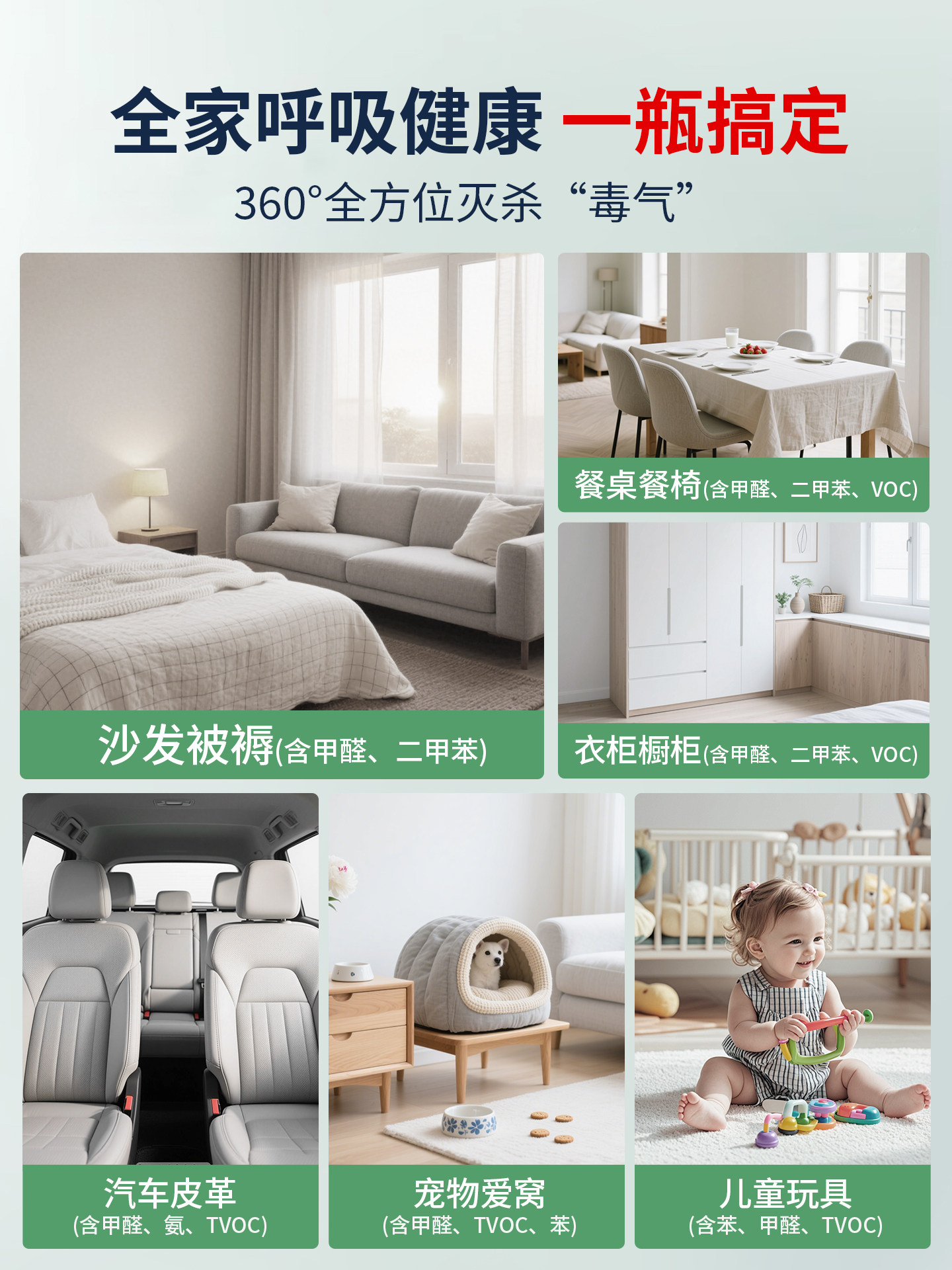 Formaldehyde Removal Spray Magic Tool for New Homes, Urgent Move-In, Removal Agent for New Cars, Household Photocatalyst Active Manganese Formaldehyde Removal Tablets