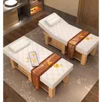 Solid wood latex bed massage bed heated beauty bed beauty salon dedicated massage bed physiotherapy massage bed ear picking bed