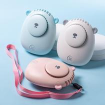 New portable portable hanging neck fan small lazy mini waist hanging handheld leafless silent student fan