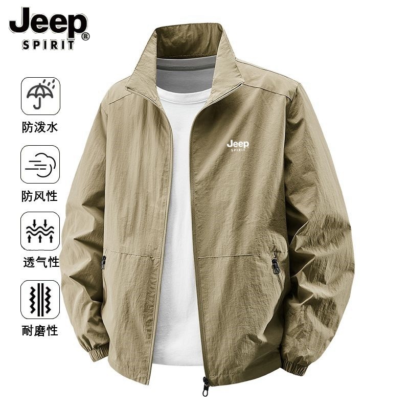 Куртка JEEP SPIRIT, мужская весенне-осенняя новая дышащая куртка с воротником-стойкой, мужская деловая повседневная универсальная куртка, мужская