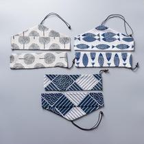 Portable tableware bag Japanese style cute cotton and linen waterproof storage box student outfit spoon fork chopstick bag empty