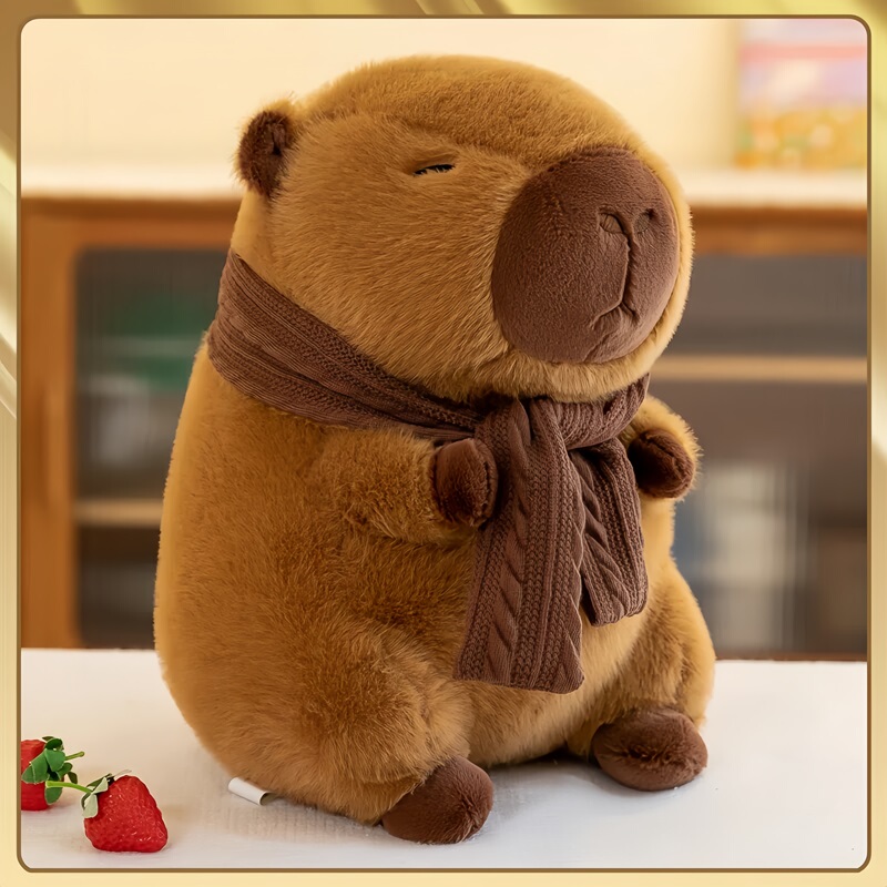 Official Capybara Plush official store Genuine Small Figurine Capybara Doll Pillow Toy Birthday Gift for Girls