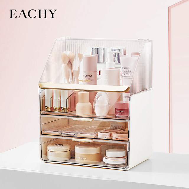 Cosmetic storage box high-quality skin care products lipstick dustproof transparent storage box desktop drawer