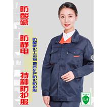 Direct selling labor protection work clothes static acid and alkali resistant protective clothing anti-electricity A mens and womens suits corrosion-resistant L wear-resistant thickened and oil-proof