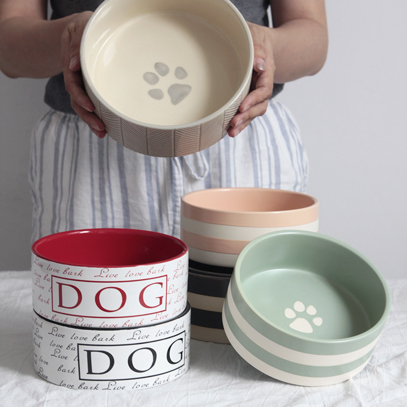 Dongqi DONNGXI Foreign Trade Ceramics Multistyle style dogs and kittens pet food basin water basin anti-overturning bowl microflawless