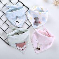 Japans LH pure cotton triangle towel fashionable newborn boy and girl infant saliva towel waterproof bib towel autumn and winter style