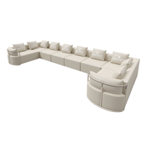 Light luxury ktv sofa coffee table combination custom u-shaped corner karaoke room k room bar clear bar special box deck