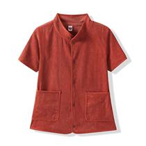 Young and middle-aged womens new Korean style short-sleeved stand-up collar versatile waistcoat loose corduroy mothers vest for women 7966