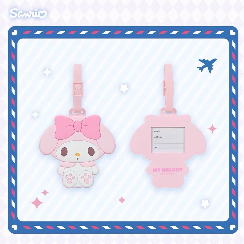 Sanrio Kitty My Melody Luggage Tag Cartoon Airport Check-In Tag Luggage Tag