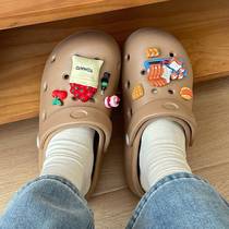 Beach shoes Crocs new two-wear womens summer external wear breathable and deodorant sandals thick soles non-slip ev