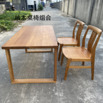Burmese golden teak dining table wood wood square board log DIY board wood teak table top table top board