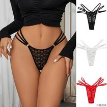 Womens thong underwear lace large size pure cotton crotch breathable womens thong underwear