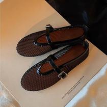 Grape Mamas new Diamond Dream Galaxy~Rhinestone mesh flat-soled Mary Jane shoes for women ballet shoes evening shoes