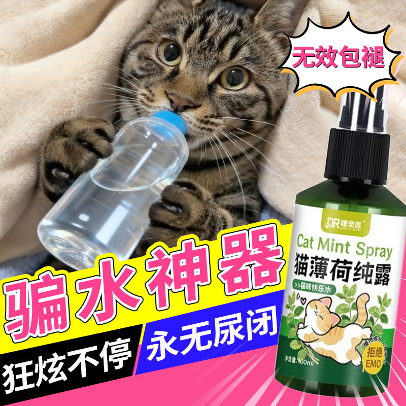 Cat Water Trick Device Induces Cats to Drink Water, Spray Water Mixed with High-Purity Catnip Powder, Edible, Freshens Breath Cat Water Trick Device Induces Cats to Drink Water, Spray Water Mixed with High-Purity Catnip Powder, Edible, Freshens Breath