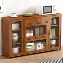 Household modern simple solid wood multi-layer sideboard cabinet storage multi-functional floor-standing indoor cupboard storage cabinet