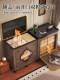 Medieval-Style Flip-Top Storage Box, Large Capacity, Extra-Large Clothing and Quilt Organizer, Foldable Plastic Storage Box with Wheels