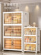 Storage Cabinet for Home Use, Large Capacity, Multi-Layer Storage Cabinet for Baby Clothes, Snacks, Toys, and Miscellaneous Items, Foldable with Wheels