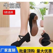 Lace-free female form outdoor dance shoelace root ballet soft sole yoga adult classical dance tendon teacher shoes