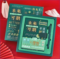 Internet celebrity notebook gift box high-end gold stamping text magnetic buckle birthday gift student notepad hand gift wholesale