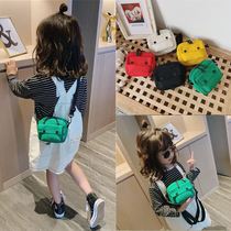 Childrens crossbody bag fashionable small bag trendy girls cute princess canvas shoulder bag boys mini Korean version coin purse