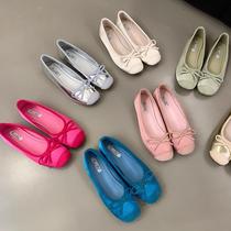 Flat bottom versatile bow ballet shoes for women 2024 new spring and summer French style commuting evening shoes