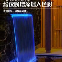 New custom-made stainless steel waterfall outlet fish pond decoration landscaping courtyard garden balcony landscape water curtain wall flow