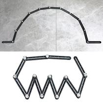 Ceramic tile multifunctional hole opener ruler positioning universal artifact bricklayer alloy six-fold ruler tool aluminum sticker punching and folding