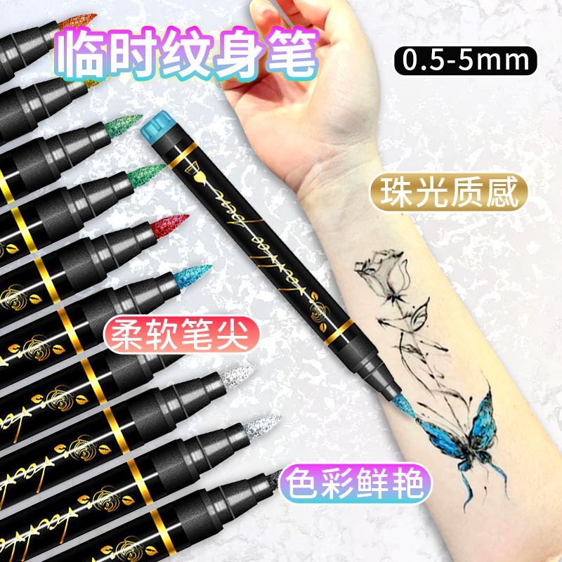 European and American Temporary Tattoo Pens, Painless Transfer, Waterproof, Long-Lasting, Realistic Skin Tattoo, Ancient Style Tattoo, Diy, Washable European and American Temporary Tattoo Pens, Painless Transfer, Waterproof, Long-Lasting, Realistic Skin Tattoo, Ancient Style Tattoo, Diy, Washable